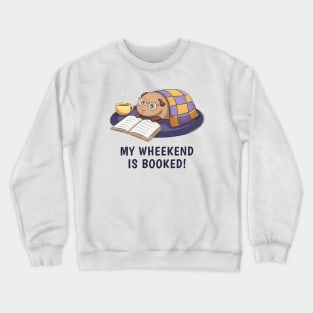 Reading Guinea Pig With Funny Text Crewneck Sweatshirt